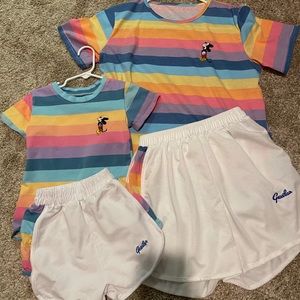 Matching set Mom and kids rainbow pastel